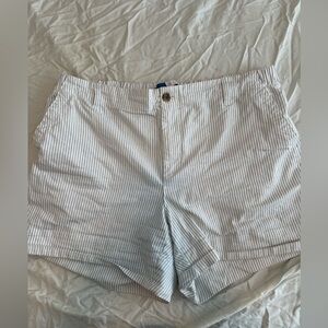 Old Navy White Striped Shorts XL